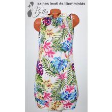 Mintás, nyakánál fodros ruha S, M, L