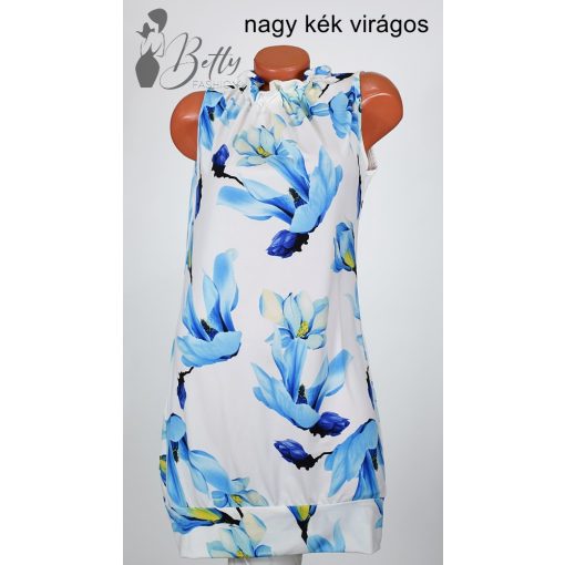 Mintás, nyakánál fodros ruha S, M, L