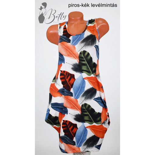 Csípőnél bővülő fazonú, mintás ruha S, M, L