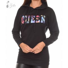 QUEEN feliratos, hosszított pulóver S, M, L, XL