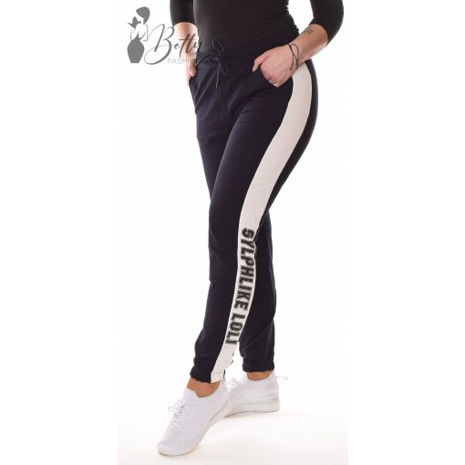 Oldalt fehér csíkos és feliratos melegítő nadrág S, M, L, XL