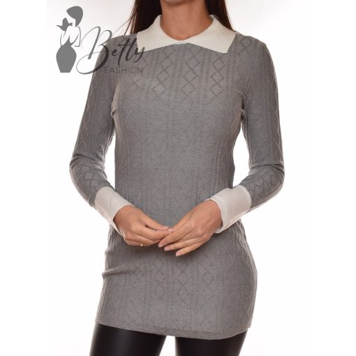 Ing galléros, anyagában mintás kötött tunika S/M, L/XL