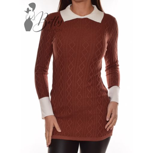 Ing galléros, anyagában mintás kötött tunika S/M, L/XL