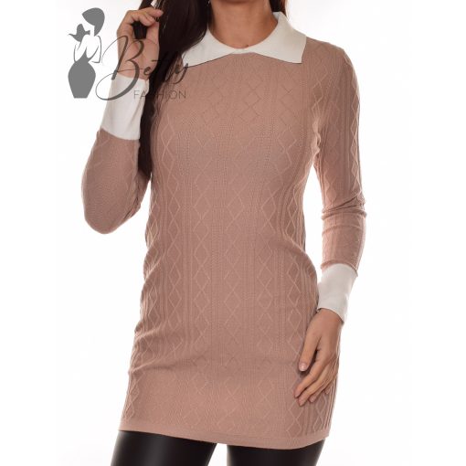 Ing galléros, anyagában mintás kötött tunika S/M, L/XL