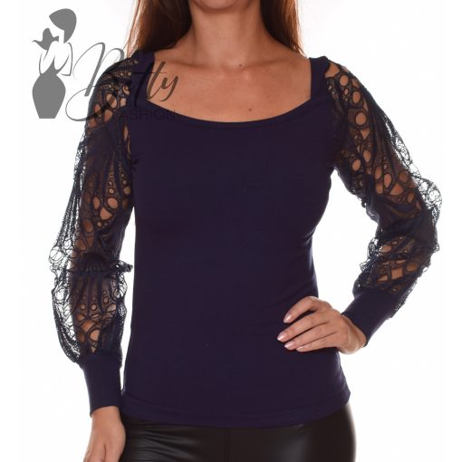 Horgolt, bő ujjú felső S/M, M/L