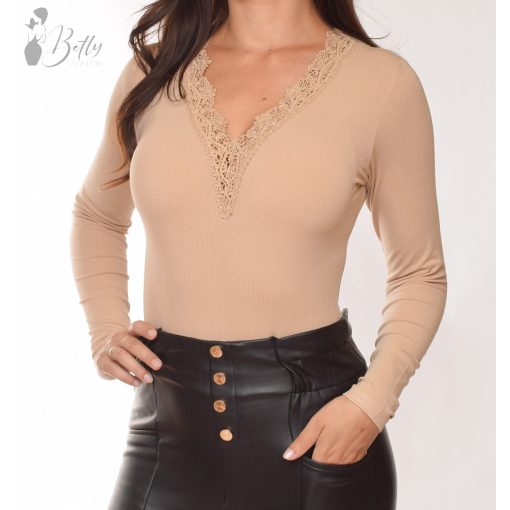 Horgolt V-kivágású body S/M, M/L