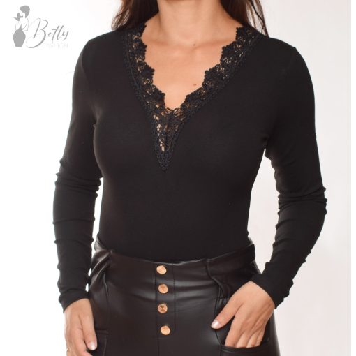 Horgolt V-kivágású body S/M, M/L