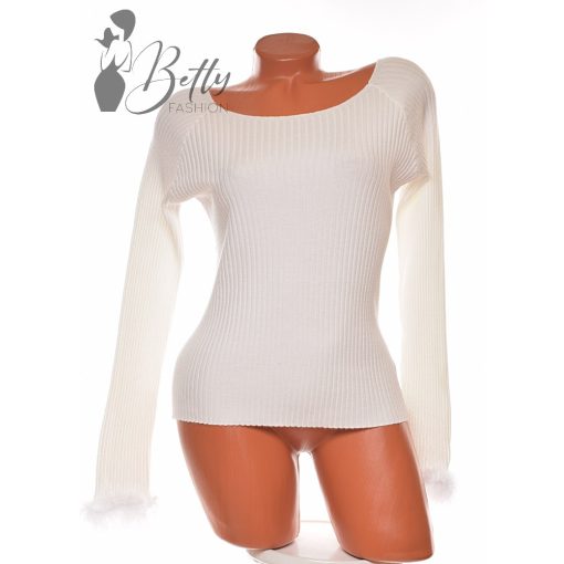 White Top with Jewelry Embellishment S/M