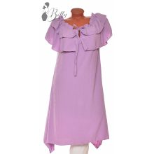 Vállnál fodros, elől megkötős ruha XL, 2XL