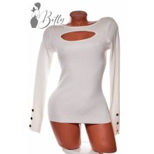 White Top with Jewelry Embellishment S/M