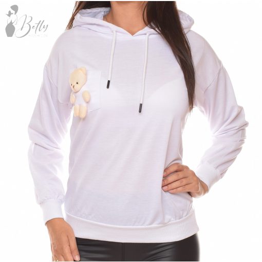 Mellnél zsebes és macis pulóver S, M, L, XL