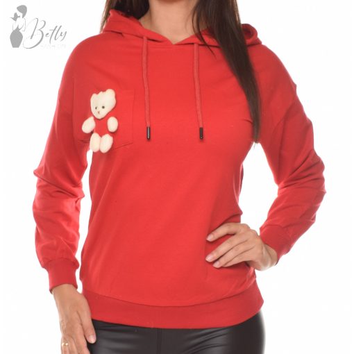 Mellnél zsebes és macis pulóver S, M, L, XL