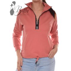   Álló galléros, mellnél cipzáros pulóver, feliratos részekkel S, M, L, XL