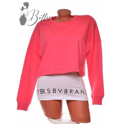 Egyszínű hosszú ujjú felső+feliratos atléta szett S, M, L, XL