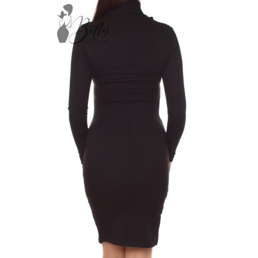 Fekete színű, csepp kivágású és láncdíszes ruha S, M, L, XL