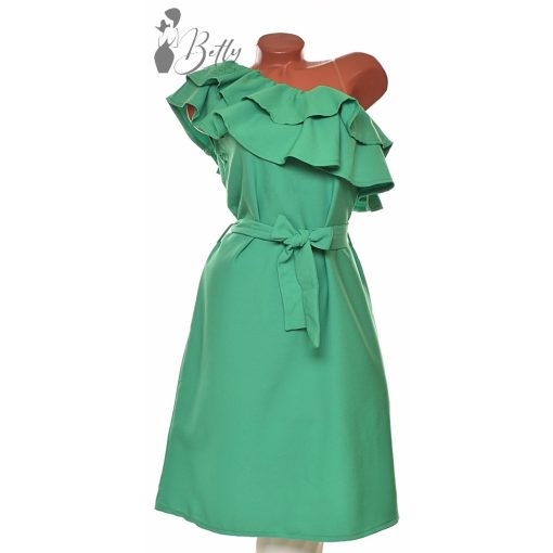 Félvállas, fodros ruha S, M, L, XL