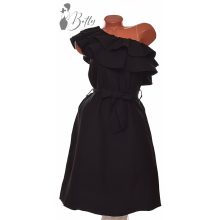 Félvállas, fodros ruha S, M, L, XL