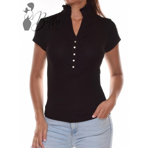 Fodros nyakú, álló galléros felső S/M, L/XL