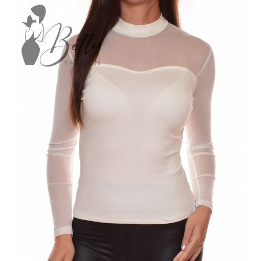 Egyszínű, tüllbetétes felső S/M, M/L