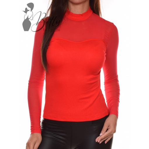 Egyszínű, tüllbetétes felső S/M, M/L