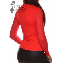 Egyszínű, tüllbetétes felső S/M, M/L