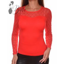 Tüll betétes és ezüst pöttyös felső S/M, M/L