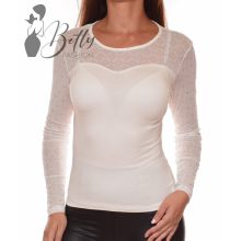 Tüll betétes és ezüst pöttyös felső S/M, M/L