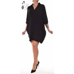   Csípőnél bővülő fazonú, roll-up ujjú ruha M/L, XL/2XL