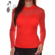 Tüll betétes és ezüst pöttyös felső S/M, M/L