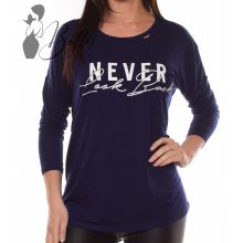 Feliratos, denevérujjú, bő szabású felső M/L, XL/XXL