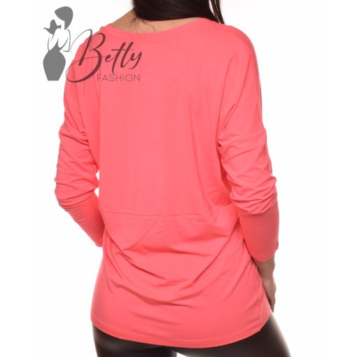 Feliratos, denevérujjú, bő szabású felső M/L, XL/XXL