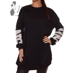 Feliratos, laza fazonú pulcsiruha M-L-XL