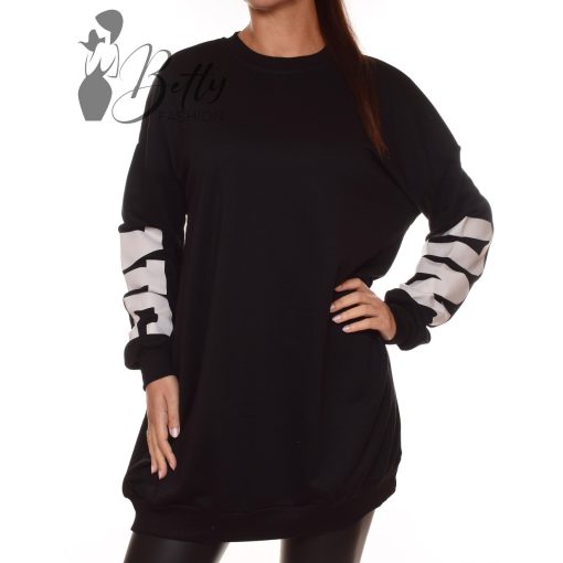 Feliratos, laza fazonú pulcsiruha M-L-XL