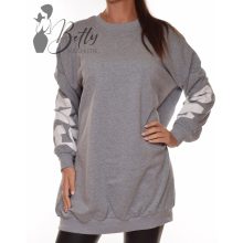 Feliratos, laza fazonú pulcsiruha M-L-XL