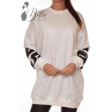 Feliratos, laza fazonú pulcsiruha M-L-XL