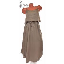 Deréknál megkötős, kerekített aljú ruha M/L, XL/2XL 