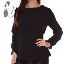 Nyakánál és ujja végén fodros felső M/L, XL/2XL