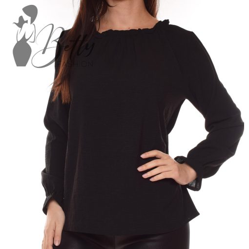 Nyakánál és ujja végén fodros felső M/L, XL/2XL