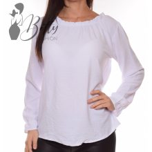 Nyakánál és ujja végén fodros felső M/L, XL/2XL