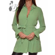 Egyszínű, fodros aljú ing-tunika S/M, M/L