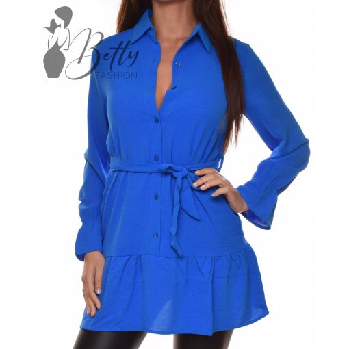 Egyszínű, fodros aljú ing-tunika S/M, M/L