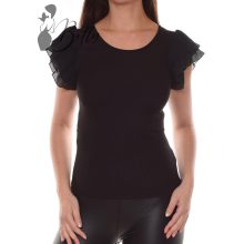 Vállain fodros, selymes anyagú felső S/M, M/L