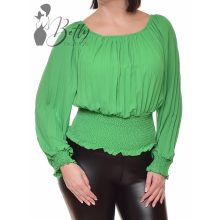 Pliszírozott vállra húzható felső S/M, M/L
