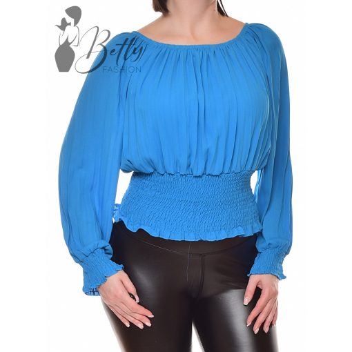 Pliszírozott vállra húzható felső S/M, M/L