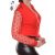 Mellnél átlapolt, pöttyös tüll ujjú body S/M, M/L
