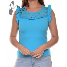 White Top with Jewelry Embellishment S/M