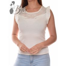White Top with Jewelry Embellishment S/M