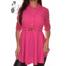 Egyszínű, deréknál öves ing-tunika S/M, L/XL