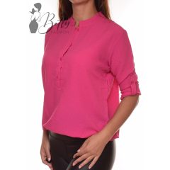 Mellnél gombos, roll-up ujjú ing, blúz S/M, L/XL