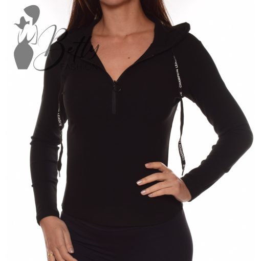 Mellnél cipzáros, kapucnis pulóver S/M, L/XL